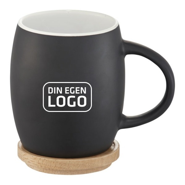 Hearth mugg med trälock/fat