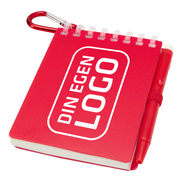 Lig Mini uppsättning med återvunnen utomhusanteckningsbok med mjukt omslag och kulspetspenna