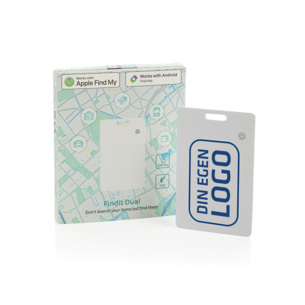 Findit Dual RCS ultratunt uppladdningsbart spårningskort